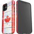 Canada Flag Light Wood iPhone 12 Impact Case